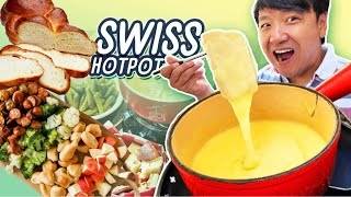 Traditional Swiss Fondue vs UNLIMITED Chinese Fondue in Switzerland  Foods to Eat Before You Die [upl. by Leorsiy850]