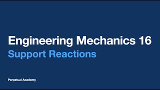 Engineering Mechanics 16  Support Reactions [upl. by Eelana]