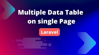 How to Display Multiple DataTables on a Single Page in Laravel [upl. by Wilek48]