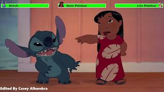 Lilo amp Stitch 2 Stitch Has a Glitch 2005 Argument Scene with healthbars [upl. by Skiest]