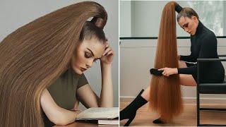 Unbelievable Super Long Hair Transformations  Haircuts and Hair Color Trends Real Rapunzel [upl. by Ettenrahc]