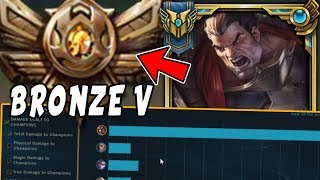 CHALLENGER Darius Goes Into BRONZE 5 HARD Smurfing in Bronze V  League of Legends [upl. by Joashus941]