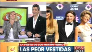 C5N  MODA MEJOR Y PEOR VESTIDOS EN LOS MARTIN FIERRO [upl. by Ahtar707]