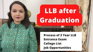 3 Year LLB  LLB after Graduation  Entrance Exam Top Colleges  Job Opportunities [upl. by Htennaj119]