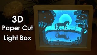 How To Create A 3D Paper Cut Light Box  DIY Project [upl. by Orland]