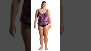 Fit4U Plus Size Wallflower Tankini Top  SwimOutletcom [upl. by Hedges605]