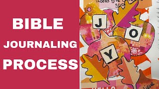 Bible Journaling Process  Illustrated Faith Print and Pray  Mixed Media Bible Journaling [upl. by Ekram]