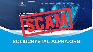 Solidcrystalalphaorg SCAM [upl. by Notkcorb]