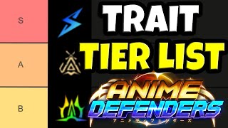 Trait Tier List  Anime Defenders [upl. by Leval]