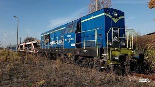 Bieruń Stary  PKP Cargo  SM31038 ze składem i bez  Transport autolawet do fabryki Fiata [upl. by Wachtel156]