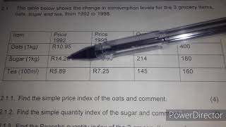 Laspeyres and passche price and quantity index [upl. by Aibara473]