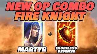 MARTYR AND FAULTLESS DEFENSE IS CRAZY OP FOR FIREKNIGHT RAID SHADOW LEGENDS [upl. by Esirahs]