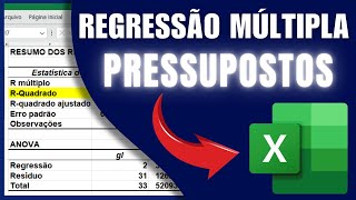 ✅ Guia COMPLETO de REGRESSÃO MÚLTIPLA com análise de PRESSUPOSTOS no EXCEL para PREVISÃO de VENDAS [upl. by Sax549]