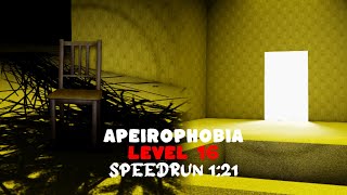 Roblox Apeirophobia Level 16 Speedrun 121 Solo [upl. by Ilat]