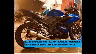 Leovince Exhaust LV one Mini Yamaha R15 new V3 Fullsystem original [upl. by Hecklau]