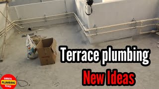 Terrace plumbing pipeline installation  छत पाइपलाइन स्थापना  Tank connection [upl. by Meer901]