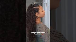 Pt4  Easy curly hairstyles for school 🍎 curlyhairstyles [upl. by Edorej]