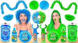 MANGER DES ALIMENTS DUNE SEULE COULEUR PENDANT 24H  Mukbang Coloré par 123 GO CHALLENGE [upl. by Wager]