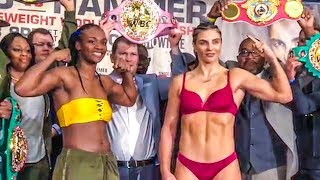 Claressa Shields vs Christina Hammer  FULL WEIGH IN amp FACE OFF [upl. by Lonee367]