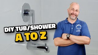 DIY How to Renovate the Tub  Shower from A to Z [upl. by Aekin747]