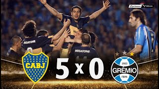 Boca Juniors 5 x 0 Grêmio ● 2007 Libertadores Final Extended Highlights amp Goals HD [upl. by Yllrebmik]