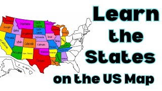 Learn the US States  West to East  United States Map  Learn the 50 States on US Map [upl. by Zoha]