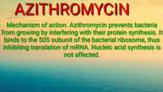 Mechanism action of azithromycin [upl. by Nosyt]