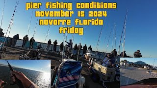 Navarre Beach Pier Fishing Conditions for November 15 2024 Friday Know Before you go [upl. by Annelg]