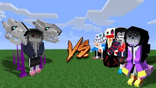 Minecraft  Dust Sans vs Undertale  But Everyone Has their Own Theme [upl. by Wales]