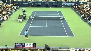 Djokovic saves 4 Match Points vs Federer  US Open 20102011 combined [upl. by Ardiek]