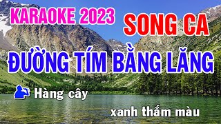 Đường Tím Bằng Lăng Karaoke Song Ca Nhạc Sống  Phối Mới Dễ Hát  Nhật Nguyễn [upl. by Leumhs]