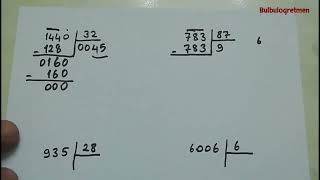 4sınıf bölme işlemi büyük sayılarla Bulbulogretmen 4sınıf bölme matematik keşfet school [upl. by Heiner]