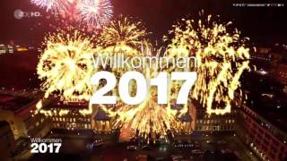 Die Silvesterparty am Brandenburger Tor in Berlin 20162017 Zeitraum um 0Uhr ZDFAufnahme [upl. by Adniralc]