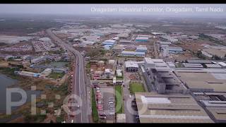 Oragadam Industrial Corridor Chennai Aerial View Stock Video 4K [upl. by Clarine]