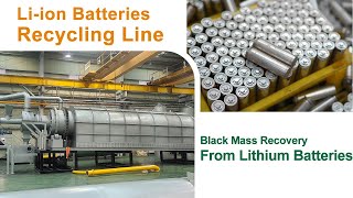 High Purity Black Mass Recovery From Waste Lithium Batteries  Li ion Batteries Recycling Line [upl. by Binetta]