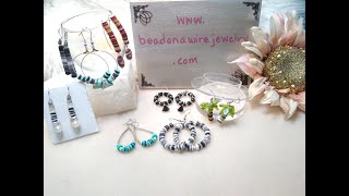 8 Styles of Earrings Using Heishi Beads [upl. by Madi816]