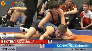 🤼  Wrestling  Austrian Championships 2022 Cadets Freestyle  45kg Gold  BEKTEMIROV vs SCHACHL [upl. by Stedmann983]