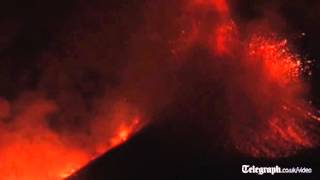 Mount Etna puts on spectacular show [upl. by Ttihw807]