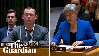 Putins use of veto the act of a coward Australias Penny Wong tells UN security council [upl. by Jobey987]