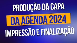 Como fazer a capa para agenda capa dura impressão laminação refile e montagem [upl. by Shih]