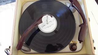 Ultratone 3 speed automatic record player playing a couple LPs [upl. by Kcirederf914]