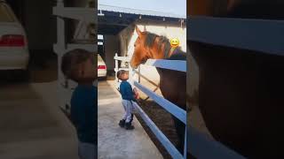 Great imitation from a child 😁😅Bolakaydan ajoyib taqlid horse child reels short video country [upl. by Ender]