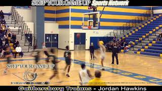 Gaithersburg Sophomore Jordan Hawkins authoritative 1hand fastbreak dunk vs Seneca Valley [upl. by Tallbott841]