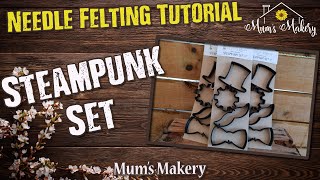 Make a Needle Felted Bow Tie  Steampunk Template Set  Tutorial  How To [upl. by Anivlac894]