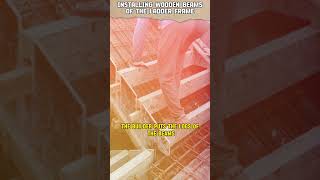 Installing the wooden beams of the ladder frame construction kontruksi trending [upl. by Yztim680]