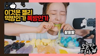 다 터뜨려버렸네 젤리 먹다가 카메라 망가질 뻔한 리얼사운드 먹방  오늘만 먹자  Gummy and Jelly ASMR Mukbang [upl. by Fortin695]