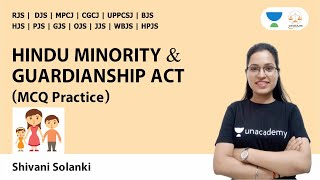 Hindu Minority amp Guardianship Act  MCQs  Judiciary Exams [upl. by Lehsreh]