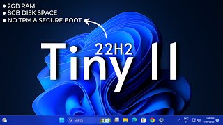 Tiny 11 22H2 Windows 11 Lite — How to Install amp Review 2024 [upl. by Mialliw]