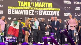 David Benavidez vs Oleksandr Gvozdyk WeighIn [upl. by Levine176]