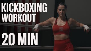 20Minute Cardio Kickboxing Workout  Get Ready to SWEAT [upl. by Yoj]